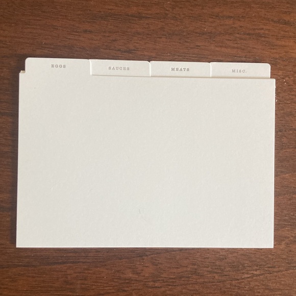 Rifle Paper Co. Blank 4x6” Recipe Cards and Letterpress Dividers - Picture 8 of 8